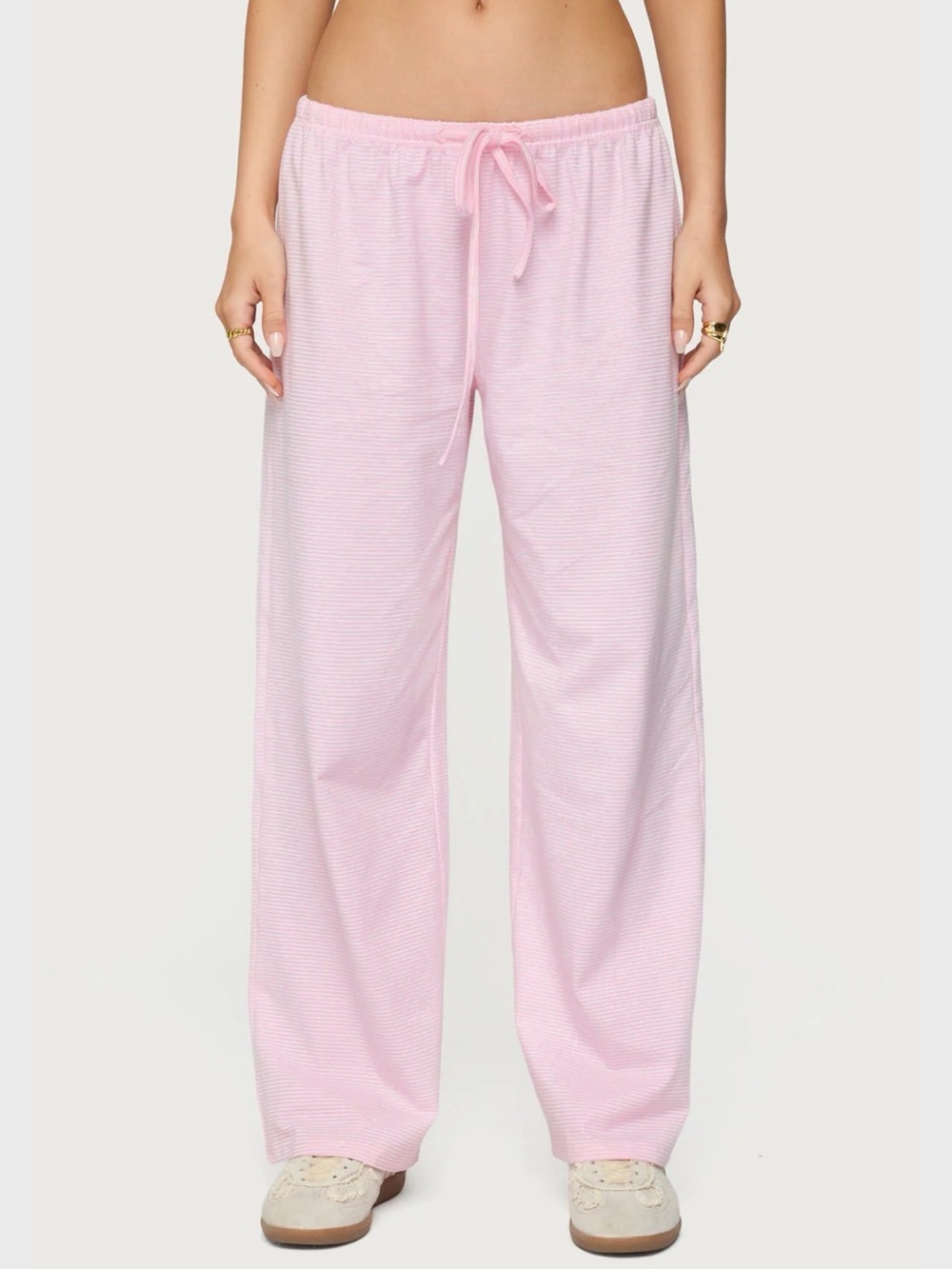 Edikted Petite Olivia Striped Loose Fit Pants - Picture 1 of 4
